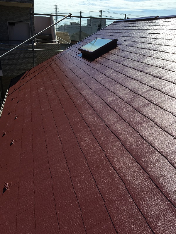 東京都練馬区　屋根塗装　天窓修理　遮熱塗料 アドグリーンコート 日本中央研究所